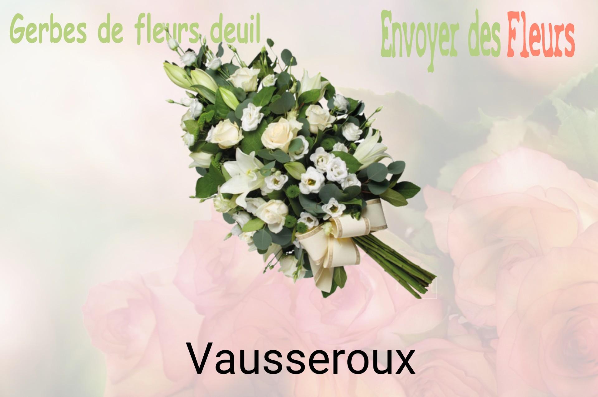 Gerbe de fleurs de deuil livrée à Vausseroux